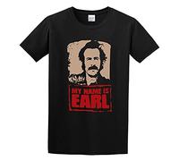 My Name is Earl Logo Soft T-Shirt Graphic Printed Funny Tee for Men Blacks