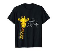 My Name is Jeff Animal Lover Gifts Giraffe T-Shirt