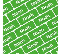 My Nametags® 175 Mini Name Stickers Pack | Personalised Small Labels for School Supplies Like Pens, Pencils, Markers & Other Stationery | Waterproof No-Iron Mini Tags for All Ages | Light Green