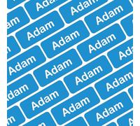 My Nametags® 175 Mini Name Stickers | Personalised Small Labels for School Supplies Like Pens, Pencils, Markers & Other Stationery | Waterproof Mini Tags for All Ages | Bright Blue