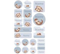 My Nametags® 21 Maxi Sticker Set to Label Big Items | No-Iron Waterproof Name Labels in Various Shapes & Sizes | Fun Large Stickers for School, Nursery & Kindergarten (131. Otter)