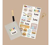 My Nametags® 21 Maxi Sticker Set to Label Big Items | No-Iron Waterproof Name Labels in Various Shapes & Sizes | Fun Large Stickers for School, Nursery & Kindergarten | School Label Set