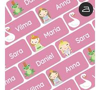 My Nametags® 56 Iron On Name Labels for Clothes | Waterproof & Washable Name Tags for Clothes & School Uniforms | Clothing Labels for Kids, School, Nursery, Kindergarten & Care Homes - Princess