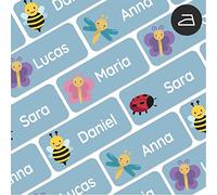 My Nametags® 56 Iron On Name Labels for Clothes | Waterproof & Washable Name Tags for Clothes & School Uniforms | Clothing Labels for Kids, School, Nursery, Kindergarten & Care Homes - Bugs