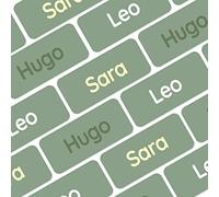 My Nametags® Award-Winning Name Stickers for Clothes & Items | 56 No-Iron, Washable Stick-On Tags for Babies, Kids & Adults (Grey-Green)