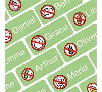 My Nametags® Award-Winning Name Stickers for Clothes & Items | 56 No-Iron, Washable Stick-On Tags for Babies, Kids & Adults | Allergy Stickers (Green)