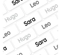 My Nametags® Award-Winning Name Stickers for Clothes & Items | 56 No-Iron, Washable Stick-On Tags for Babies, Kids & Adults (White)