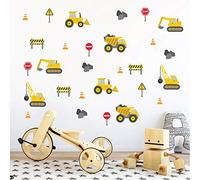 My Nametags® Construction Wall Stickers | Peel-and-Stick, Removable & Repositionable Wall Decals | Room Decor for Kids' Bedroom, Nursery, Playroom
