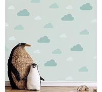 My Nametags® Green Cloud Wall Stickers | Peel-and-Stick, Removable & Repositionable Wall Decals | Room Decor for Kids' Bedroom, Nursery, Playroom