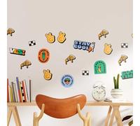 My Nametags® Retro Green Wall Stickers | Peel-and-Stick, Removable & Repositionable Wall Decals | Room Decor for Kids' Bedroom, Nursery, Playroom