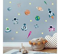 My Nametags® Space Wall Stickers | Peel-and-Stick, Removable & Repositionable Wall Decals | Room Decor for Kids' Bedroom, Nursery, Playroom