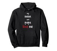My Nana And Papa Love Me Cute Family Quote Pullover Hoodie