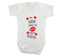 My Nana Sends me Kisses from Heaven Baby Vest Bodysuit Babygrow White