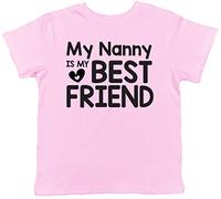 My Nanny is My Best Friend Cute Childrens Kids Short Sleeve T-Shirt Light Pink