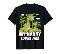 My Nanny Loves Me Dinosaur Grandson T-Shirt