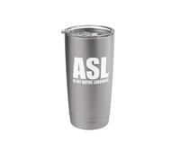 My Native Language is ASL Deaf Pride American Sign Language Stainless Steel Insulated Tumbler