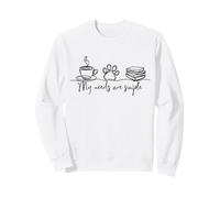 My Needs Are Simple Coffee Dog Paw Books Cozy Reading Lover Sweatshirt