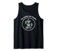My Needs are Simple Funny Homebody Coffee Book and Dogs Tank Top