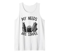 My Needs are Simple Guitars Beer Lovers Guitarist Guitar Tank Top