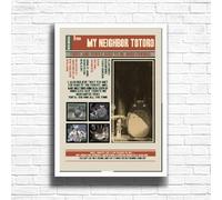 My Neighbor Totoro Movie Poster Art Print - Studio Ghibli Anime Wall Decor - Vintage Japanese Animation Designer Artwork with Framed & Unframed Options (A3 Framed (White))