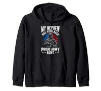 MY NEPHEW HAS YOUR BACK Proud Military Aunt Zip Hoodie