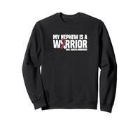 My Nephew is a Warrior Burgundy White Oral Cancer Awareness Sweatshirt