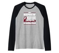 My Nephew is A Warrior Sickle Cell Awareness Raglan Baseball Tee