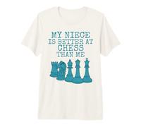 My Niece is Better At Chess Than Me, Father's Day Uncle Premium T-Shirt