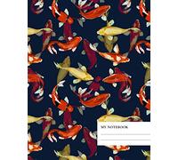 My Notebook: College ruled | 100 Pages | 8.5 x 11 - A4 size | Writing Journal & Composition Book | Koi Fish cover