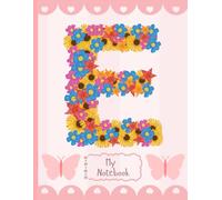 My Notebook: Floral Initial A Notebook - Cute Pink Aesthetic Lined Journal for Girls & Women