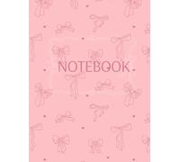 My Notebook, Pretty Pink Journal with Bow Aesthetic