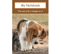 My Notebook: The one with a beagle on it - Beagle notebook with glossy cover - 110 pages 6x9 - Lined inside pages