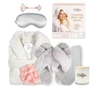 My Novel Things Birthday Gifts for Women, Bathrobe Gift Set with Silky Satin Sleep Mask, Spa Gifts for Women, Spa Set Scented Candles, Self Care Gifts, 7 Pack, Suitable for