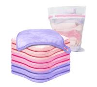 my novel things Makeup Remover Cloth 12 Packs Set, Reusable Makeup Remover Towels, Makeup Washcloths For Face, Soft & Washable Coral Fleece Microfiber Towel For Face, Eye, Lips, 6.3 x 6.3 in