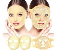 my novel things Pack of 3 Cooling Face Mask Ice Mask Silicone Face Mask Eye Mask Cooling Reusable Skin Care Set for Women