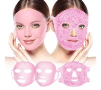 my novel things Pack of 3 Cooling Mask Face, Ice Mask, Silicone Face Mask, Eye Mask, Cooling Reusable, Skin Care Set for Women, Reduces Face Swelling, Dark Circles, Headaches
