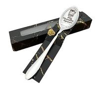 My Nutella Spoon + Gift Box, Laser Engraved Customised Gift, Birthday's Day Gift, Engraved Text My Chocolate Spoon - Silver Colour