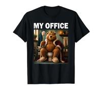 My Office Bear Funny Bathroom Toilet Humor Dad Value Graphic T-Shirt, Men, Black, XL