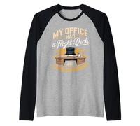 My Office Had A Flight Deck and A 5000 Coworkers Raglan Baseball Tee