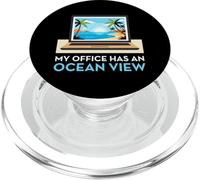 My Office Has An Ocean View Remote Worker PopSockets PopGrip for MagSafe