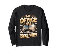 My Office Has The Best View Jet Planes Aviation Long Sleeve T-Shirt