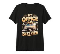 My Office Has The Best View Jet Planes Aviation Premium T-Shirt