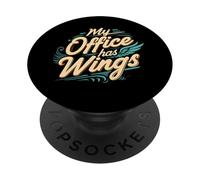 My Office Has Wings Remote Work Travel Freedom PopSockets Adhesive PopGrip