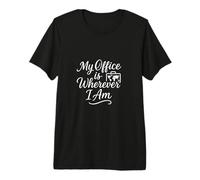 My Office is Wherever I Am Digital Nomad Travel Premium T-Shirt
