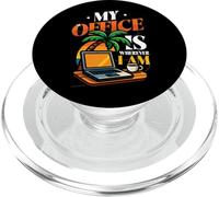 My Office Is Wherever I Am Remote Work Travel PopSockets PopGrip for MagSafe