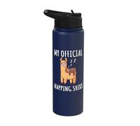 My Official Napping Shirt Sleeping Sloth Alpaca Llama Lover Stainless Steel Insulated Water Bottle