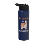 My Official Napping Shirt Sleeping Sloth Llama Alpaca Stainless Steel Insulated Water Bottle