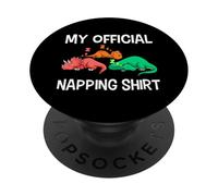 My Official Napping Shirt T-Rex Triceratops Dino Dinosaur PopSockets Adhesive PopGrip