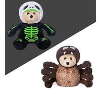 My OLi 9" Plush Halloween Toy Glow in The Dark Stuffed Animal Teddy Bear Plush Spider Stuffed Skeleton Toy with Fliptable Hats Halloween Ornaments/Gifts for Kids Baby Toddler