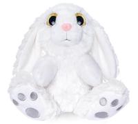 My OLi Bunny Soft Toy 22cm/8.5" Plush Rabbit with Floppy Ears - Cuddly Stuffed Animal Teddy for Babies Kids Boys and Girls Ideal Nursery Decoration | White